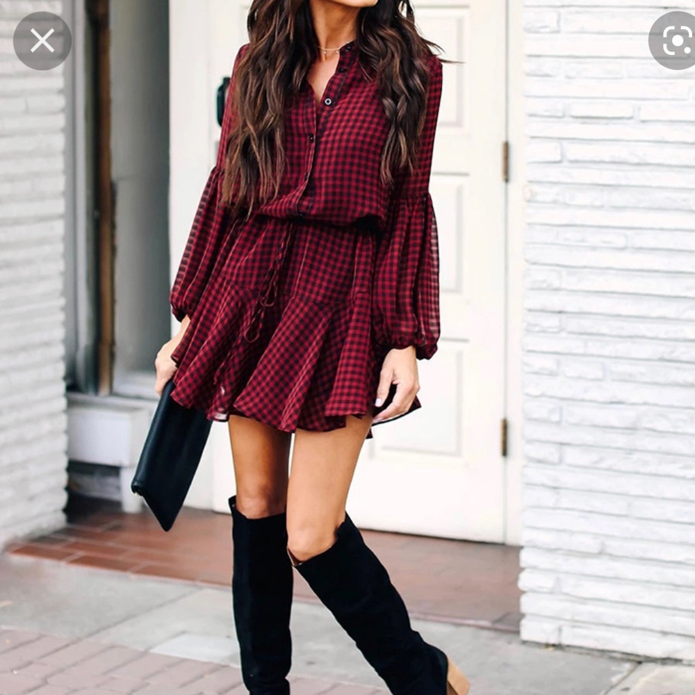 Vici plaid dress